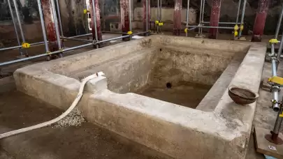 Ancient Roman private baths found in Pompeii excavation
