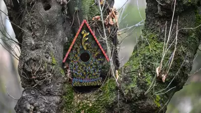 "Compassionate Artist Builds 1,000 Ornate Birdhouses in Public Spaces to Spread Joy and Unity"